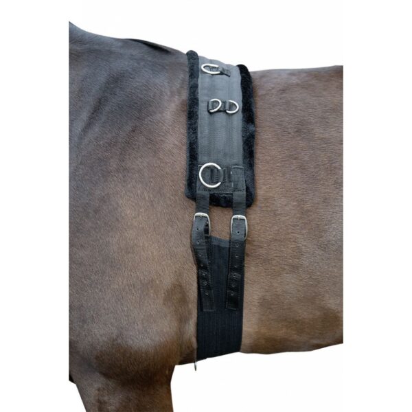 HKM Lunge Roller Teddy - Black Fleece Lined Surcingle