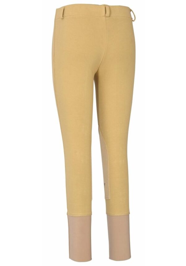 Tuffrider Children's Starter Lowrise Pull On Knee Patch Breeches Tan
