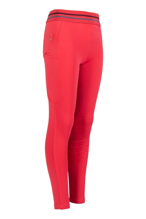 HKM AYMEE GIRLS RIDING TIGHTS W SILICONE KNEE PATCHES ELASTIC WAIST - Image 6
